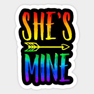 LGBT Pride She's Mine I'm Her Lesbian Couple Sticker